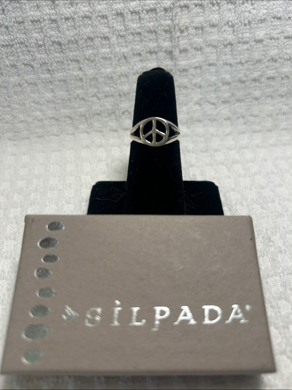 ☮️Rare Silpada Peace Sign Toe or Midi Ring☮️